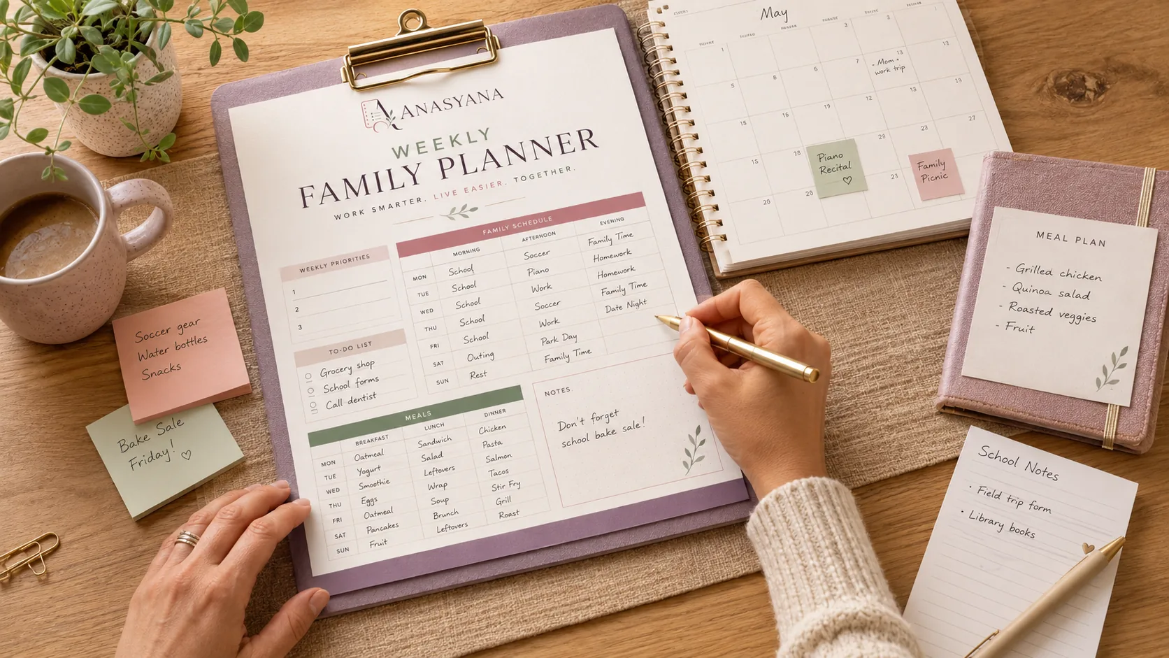 Perencanaan jadwal keluarga menggunakan Weekly Family Planner