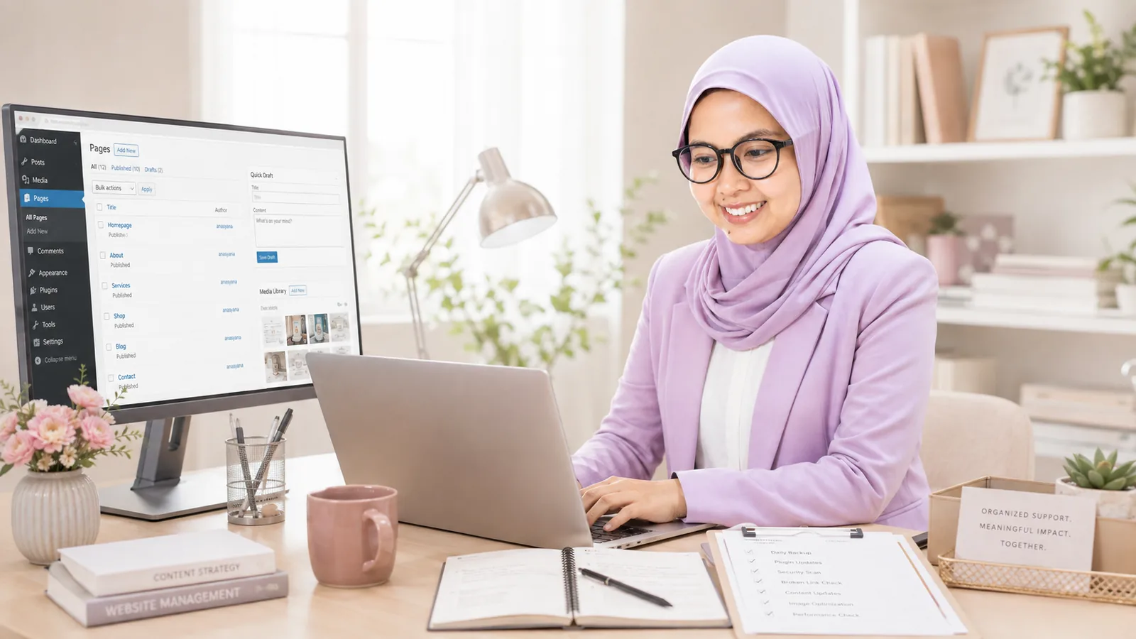 Portfolio Anasyana untuk website dan WordPress operations