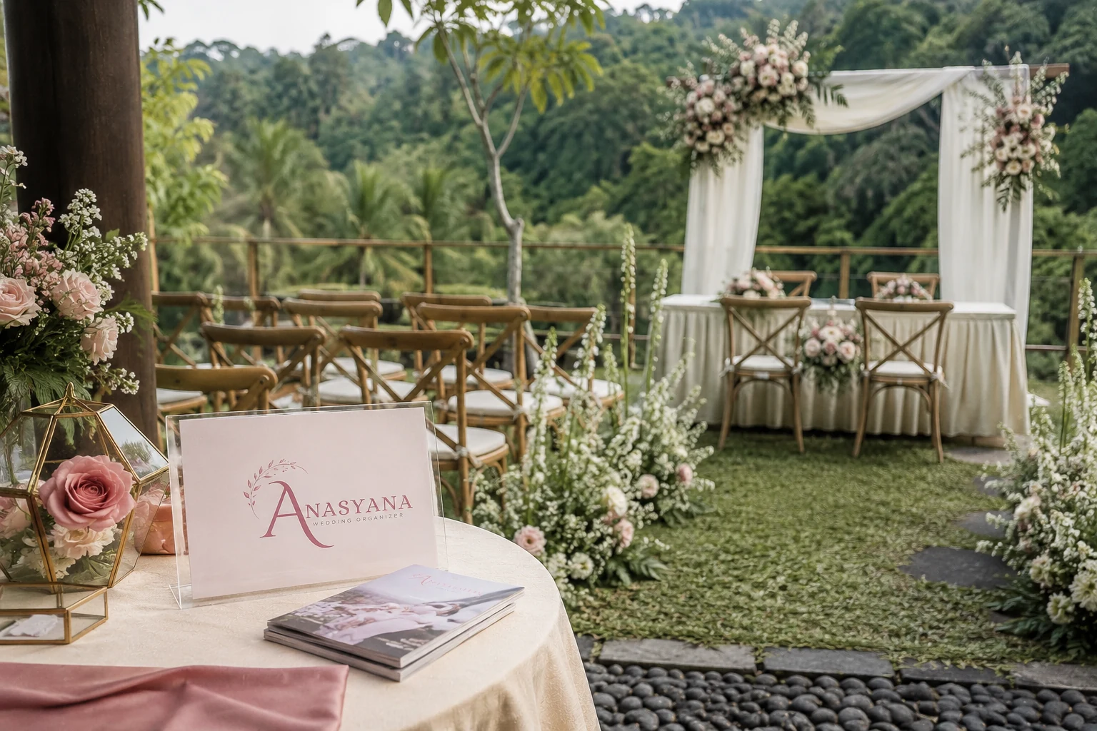 Gambar galeri akad outdoor untuk inspirasi dekorasi wedding Anasyana